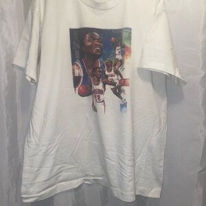 Vintage 1996 Isiah Thomas Detroit Pistons NBA Shirt XL – Double Sided Graphic